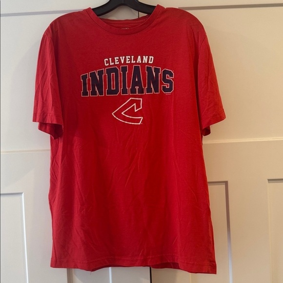 MLB Tops - MLB Cleveland Indians, Red Short Sleeve Shirt, Size Women’s Large